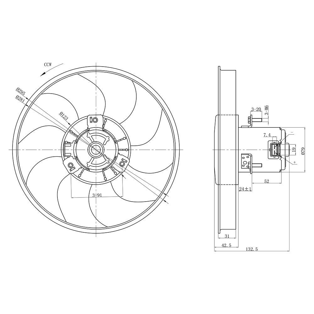Eletroventilador - Gauss - GE1036