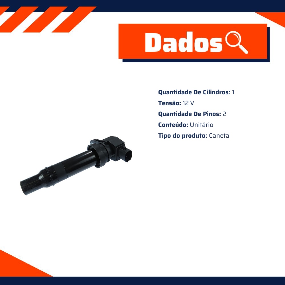 Bobina de Ignição para Hyundai Azera e Sonata - Gauss - GC4130