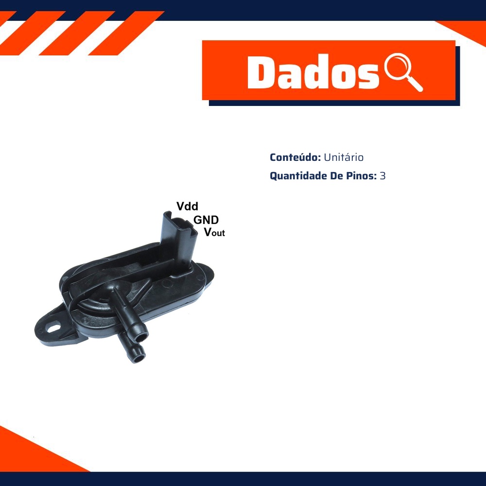 Sensor de Pressão para Fiat Ducato e Iveco Daily 35S14 - Gauss - GS4304