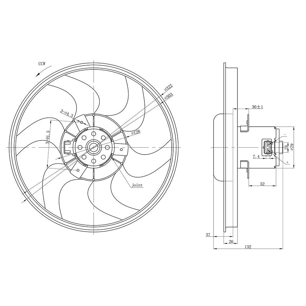 Eletroventilador - Gauss - GE1056