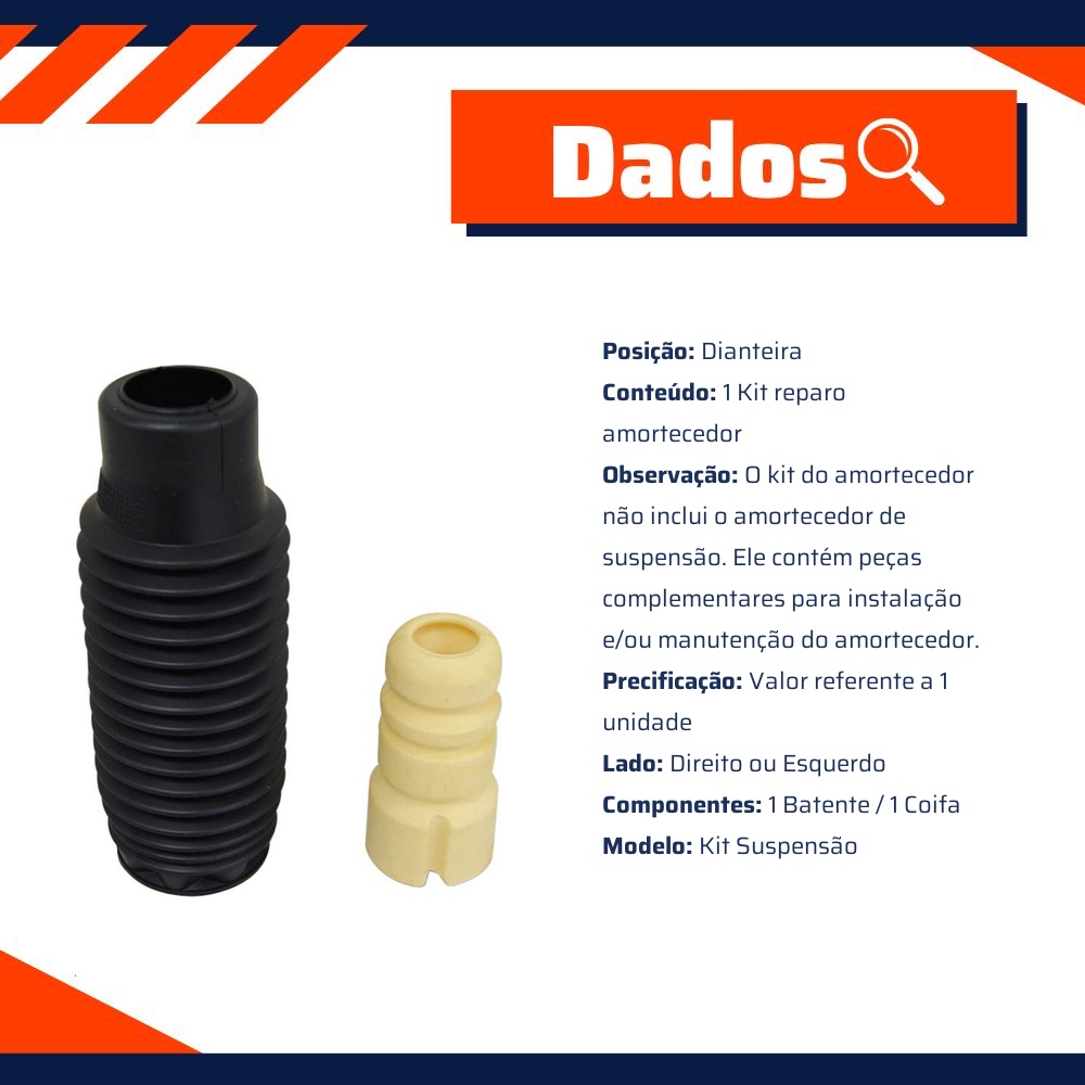Kit Reparo Amortecedor Dianteiro para Citroen C4 Picasso - Cofap - KSC17109S