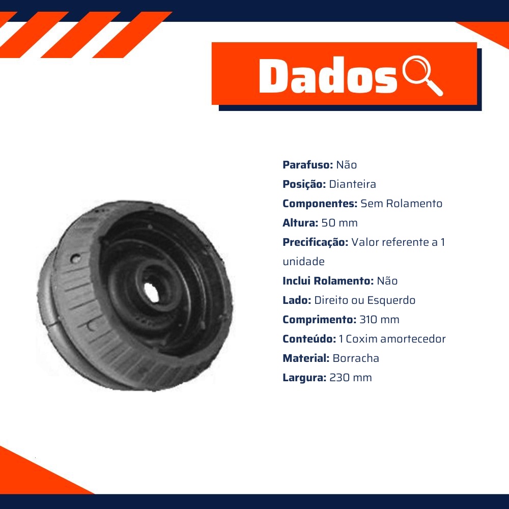 Coxim Superior Amortecedor Dianteiro - Cofap - CXC08113