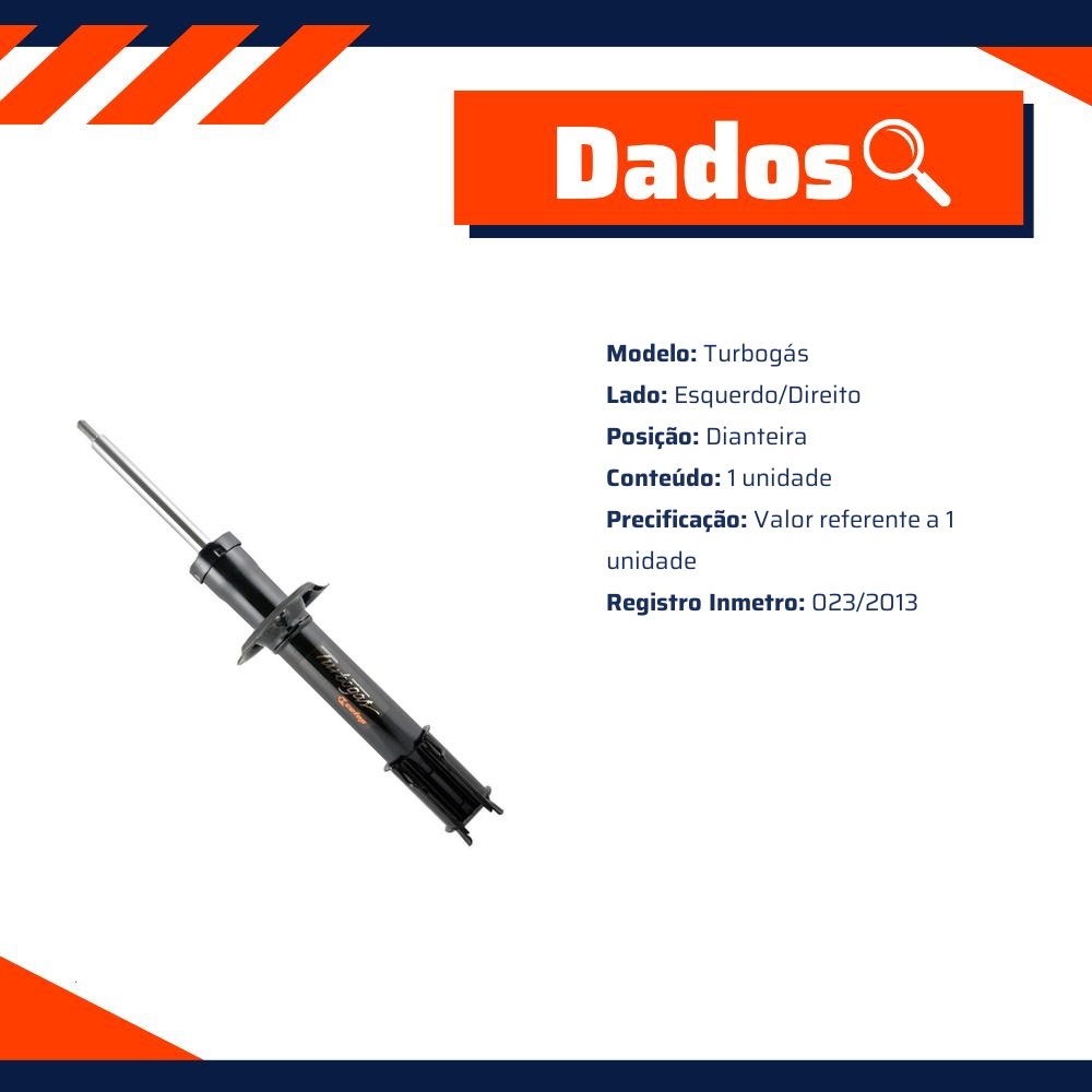 Amortecedor Dianteiro Direito ou Esquerdo da Suspensão para Fiat Fiorino - Cofap - GP32248