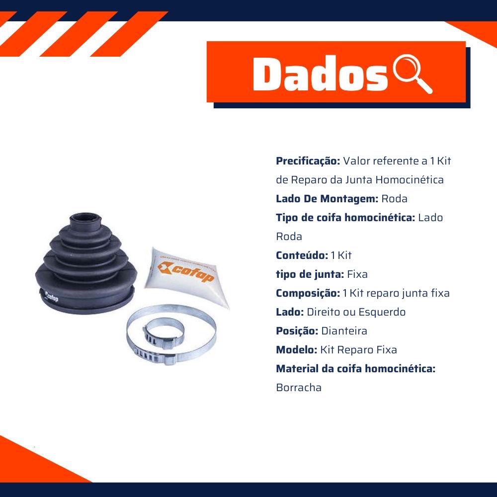Kit Reparo Junta Fixa Roda - Cofap - KJH17202