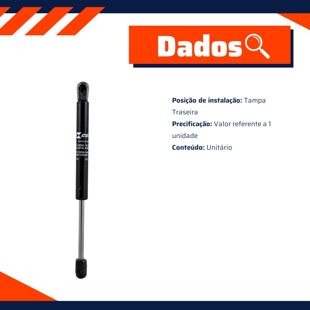 Amortecedor Mola a Gás da Tampa Traseira para Chevrolet Vectra - Cofap - 16535