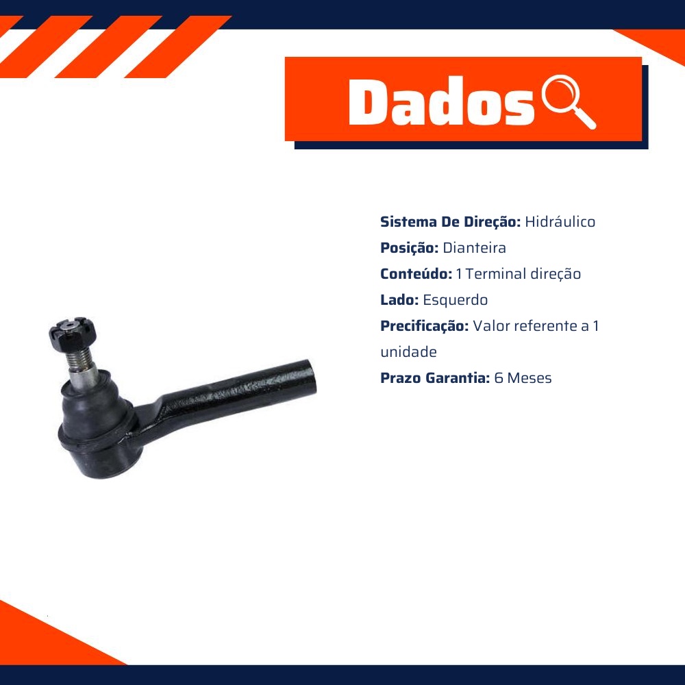 Terminal Direção Direito ou Esquerdo para Ford Explorer e Ranger - Cofap - TDC08008M