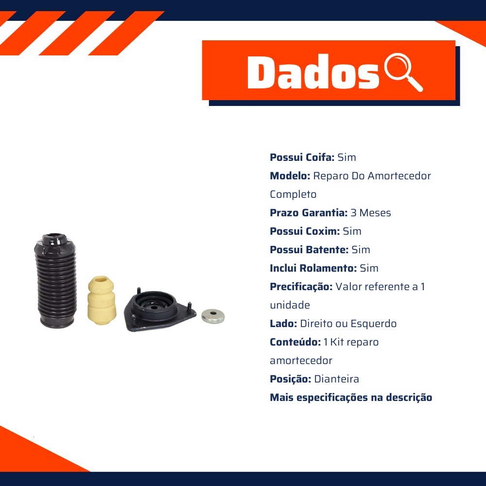 Kit Reparo Amortecedor Dianteiro para Ford Escort e Escort SW - Cofap - TKC08103