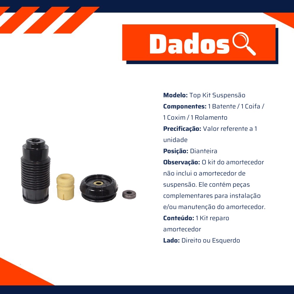 Kit Reparo Amortecedor Dianteiro para Chevrolet Vectra - Cofap - TKC04104