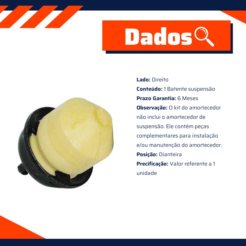 Batente Suspensão Dianteiro Direito ou Esquerdo para Chevrolet Blazer e S10 - Cofap - KSC04108S
