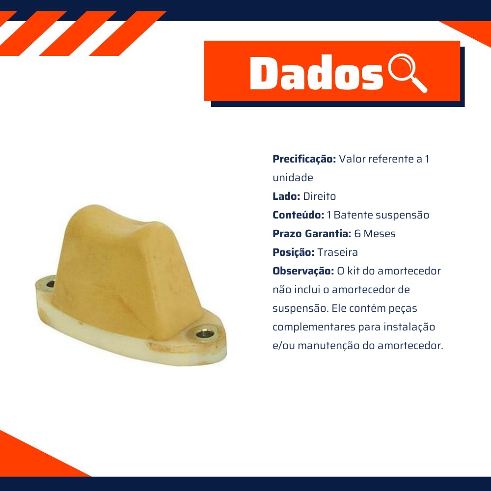 Batente Suspensão Traseiro Direito ou Esquerdo para Chevrolet S10 - Cofap - KSC04206S
