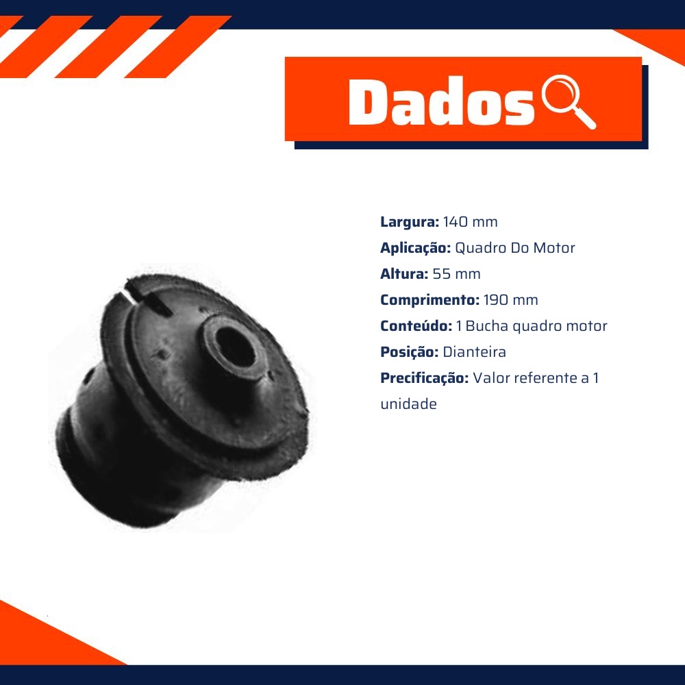 Bucha Dianteira Quadro Motor - Cofap - BUC01102