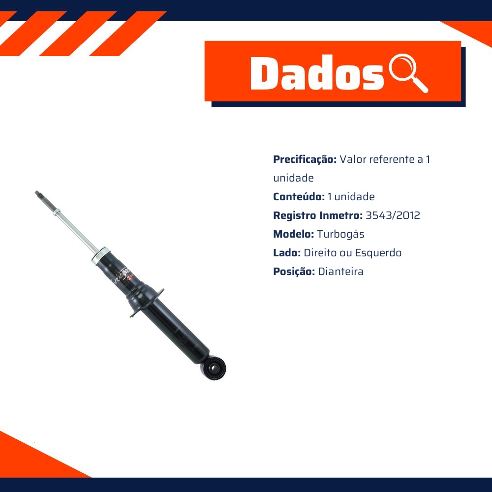Amortecedor Dianteiro Direito ou Esquerdo da Suspensão para Chevrolet S10 - Cofap - GL13703