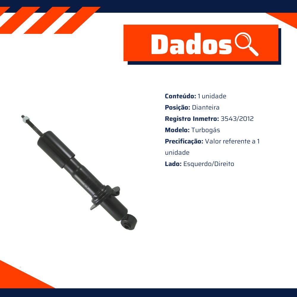 Amortecedor Dianteiro Direito ou Esquerdo da Suspensão para Nissan Frontier - Cofap - GL13680