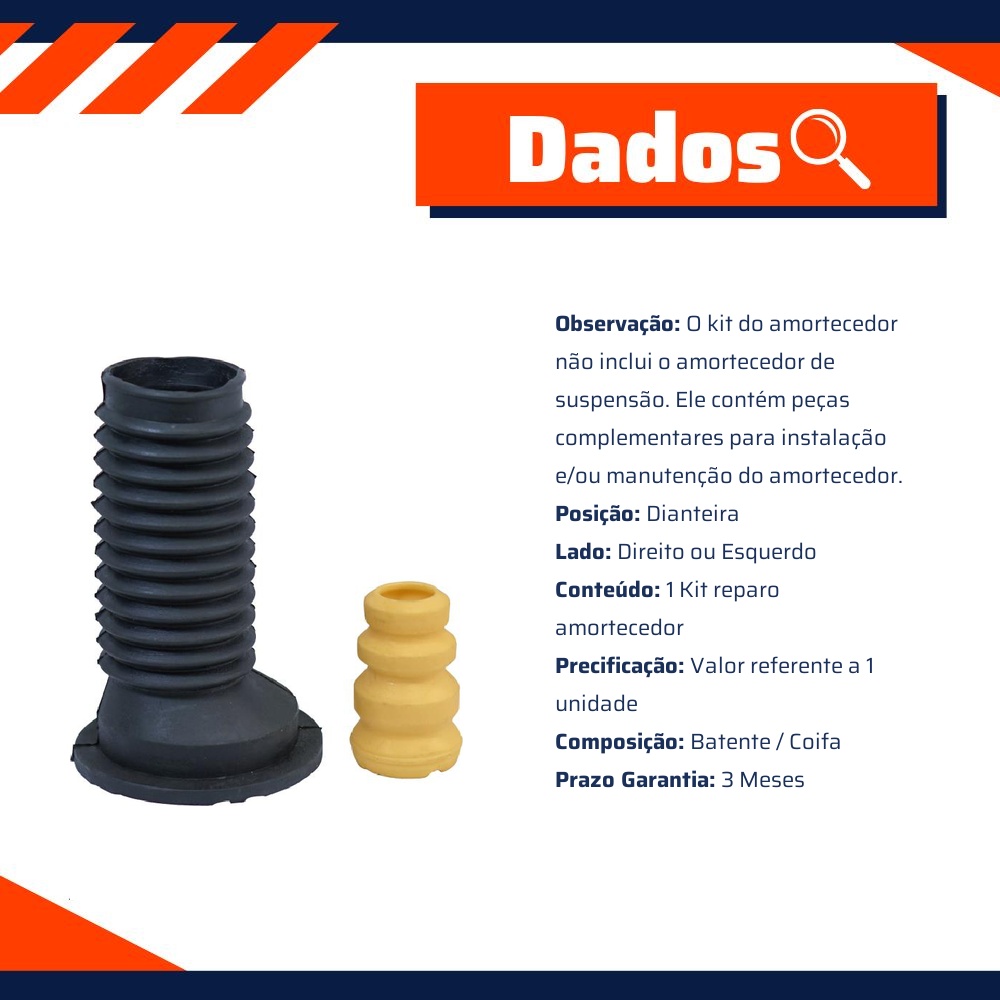 Kit Reparo Amortecedor Dianteiro Direito ou Esquerdo para Toyota Corolla - Cofap - KSC22203S