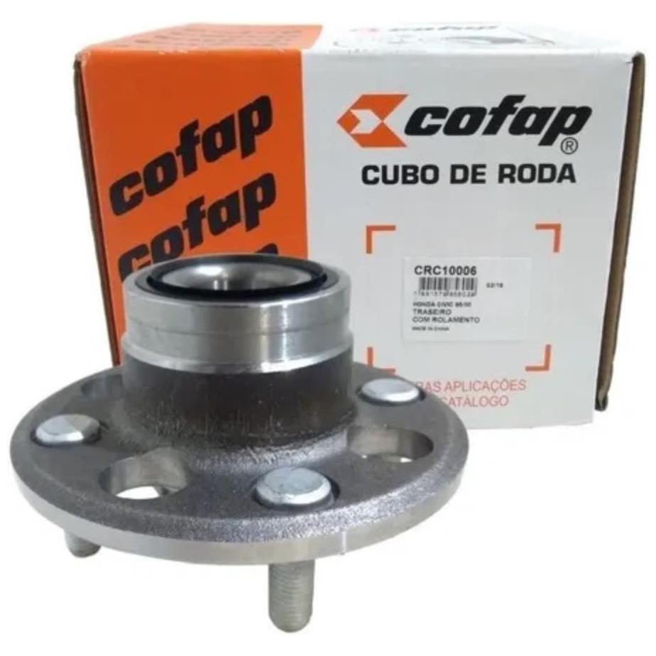 Cubo de Roda Traseiro Direito ou Esquerdo 4 Furos com Rolamento sem ABS para Honda Civic - Cofap - CRC10006