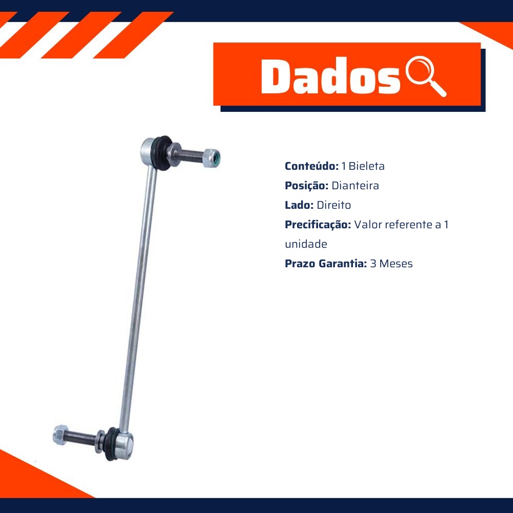Bieleta Dianteira Direita para Chevrolet Cruze e Cruze Sport6 - Cofap - BTC04212