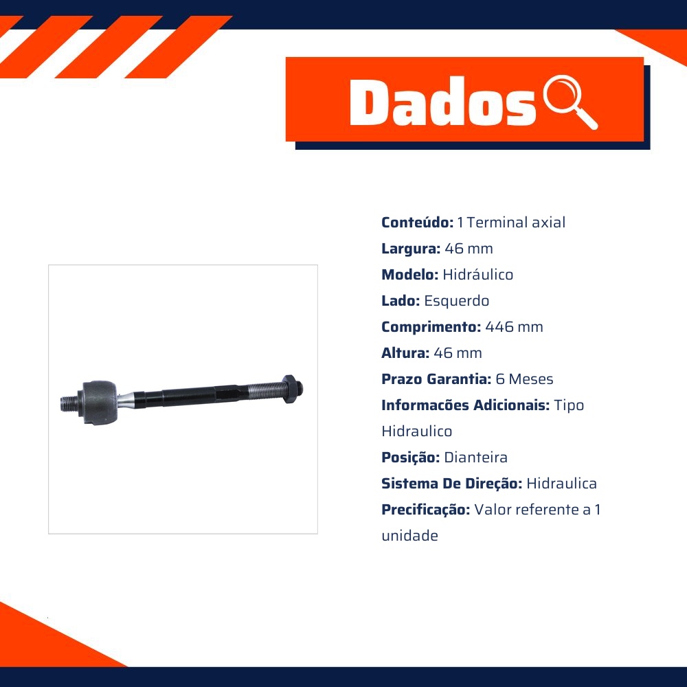 Terminal Axial Fiat Fiorino - Cofap - TAC03008M