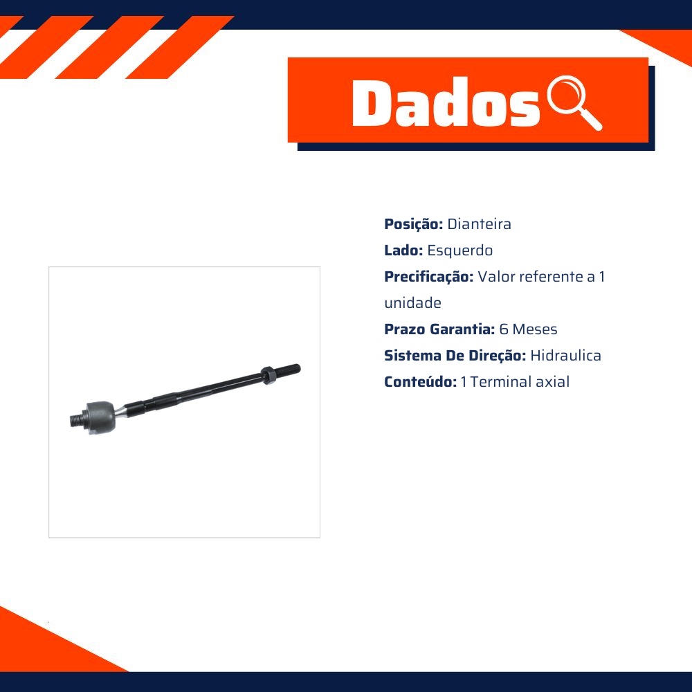 Terminal Axial Dianteiro Direito ou Esquerdo para Fiat Doblo - Cofap - TAC03018M
