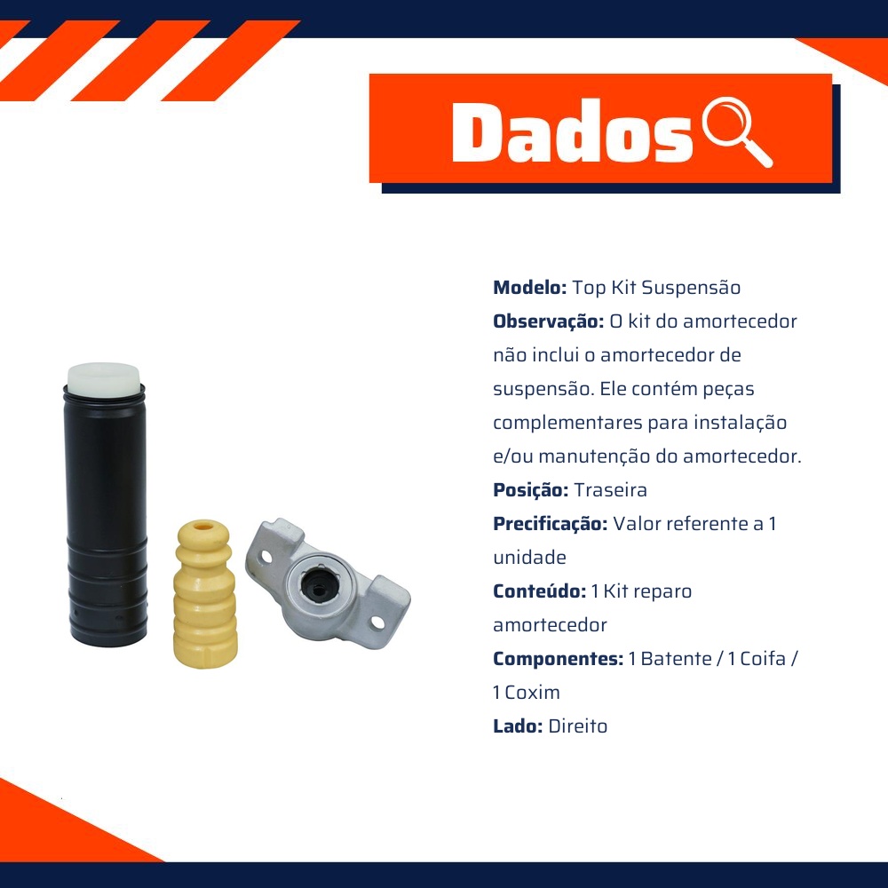 Top Kit Suspensão Traseira Direita - Cofap - TKC04118