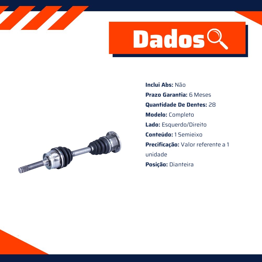 Semieixo Dianteiro para Nissan Frontier - Cofap - SEC29002