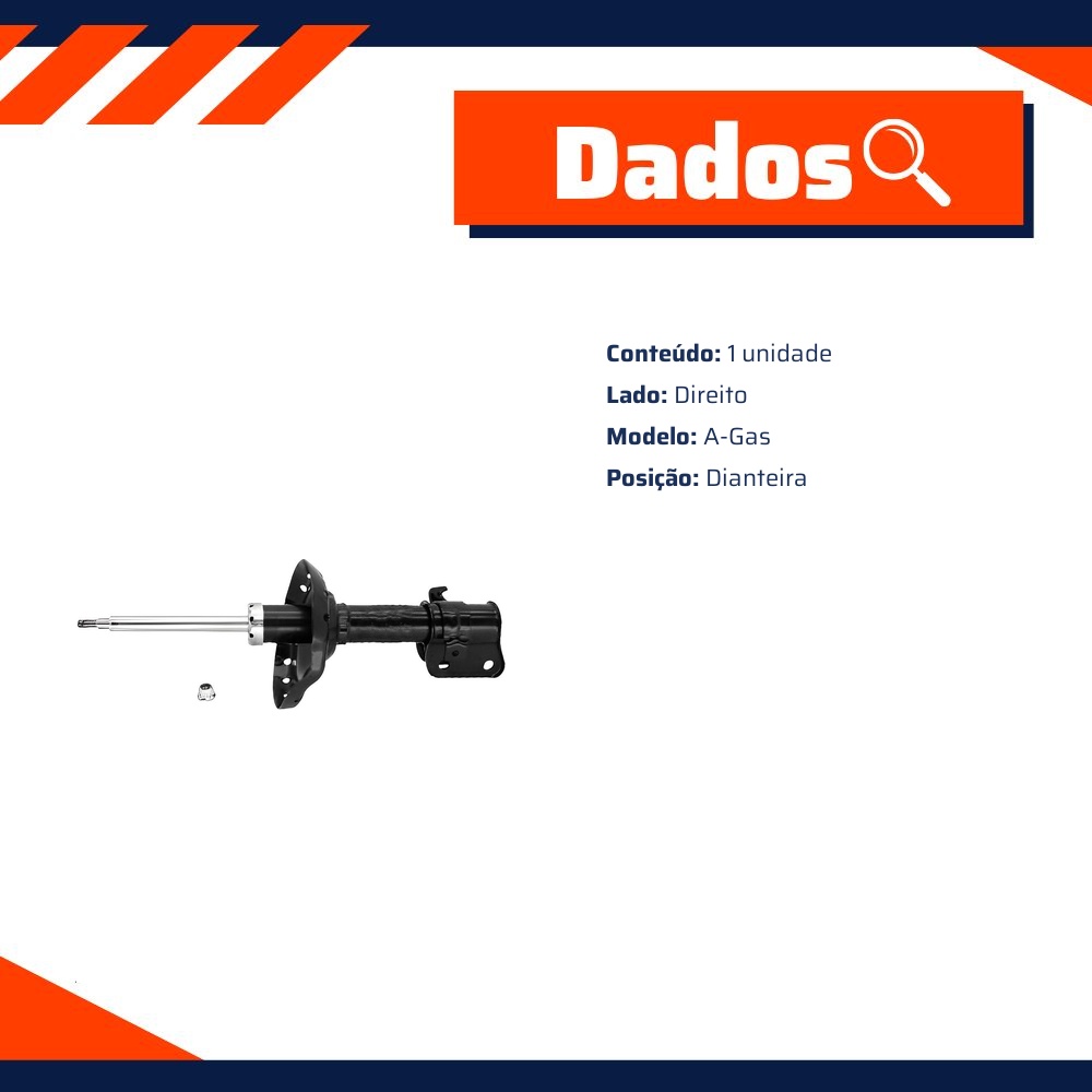 Amortecedor Excel-G Dianteiro Direito da Suspensão para Subaru Impreza - KYB - 339171