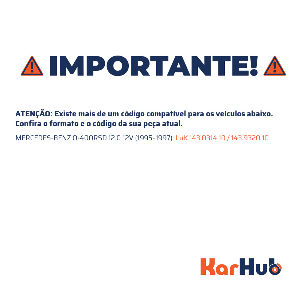 Platô de Embreagem para Mercedes-Benz O-400RSD - LuK - 143 0314 10