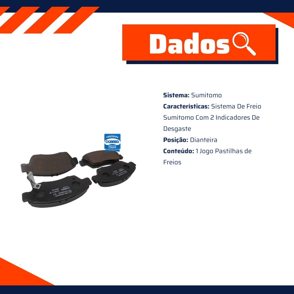 Pastilha de Freio Dianteira para Honda Civic - Cobreq - N-1313