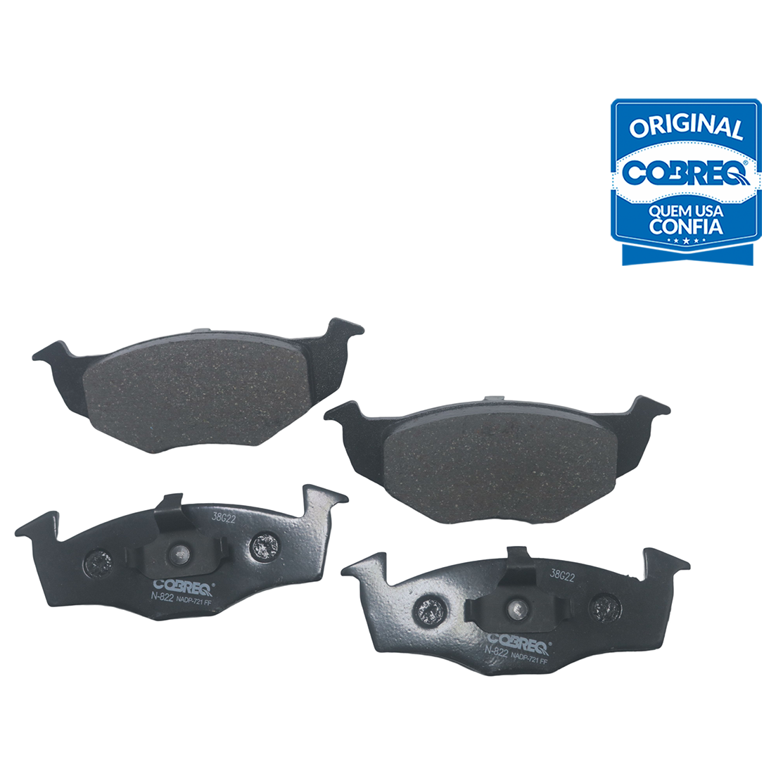 Pastilha de Freio Dianteira para Volkswagen Golf e Polo - Cobreq - N-822