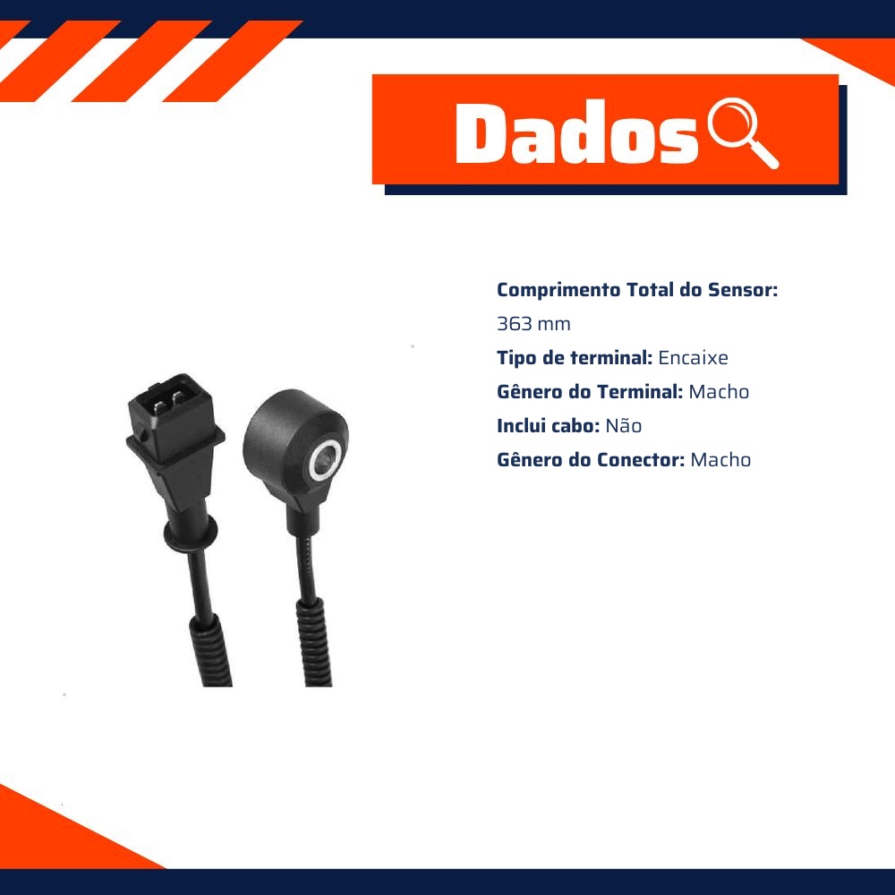 Sensor de Detonação - Delphi - AS10162