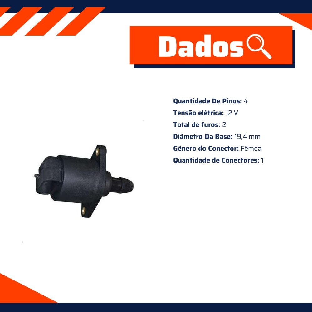 Válvula de Controle de Marcha Lenta IACV - Delphi - CV10216