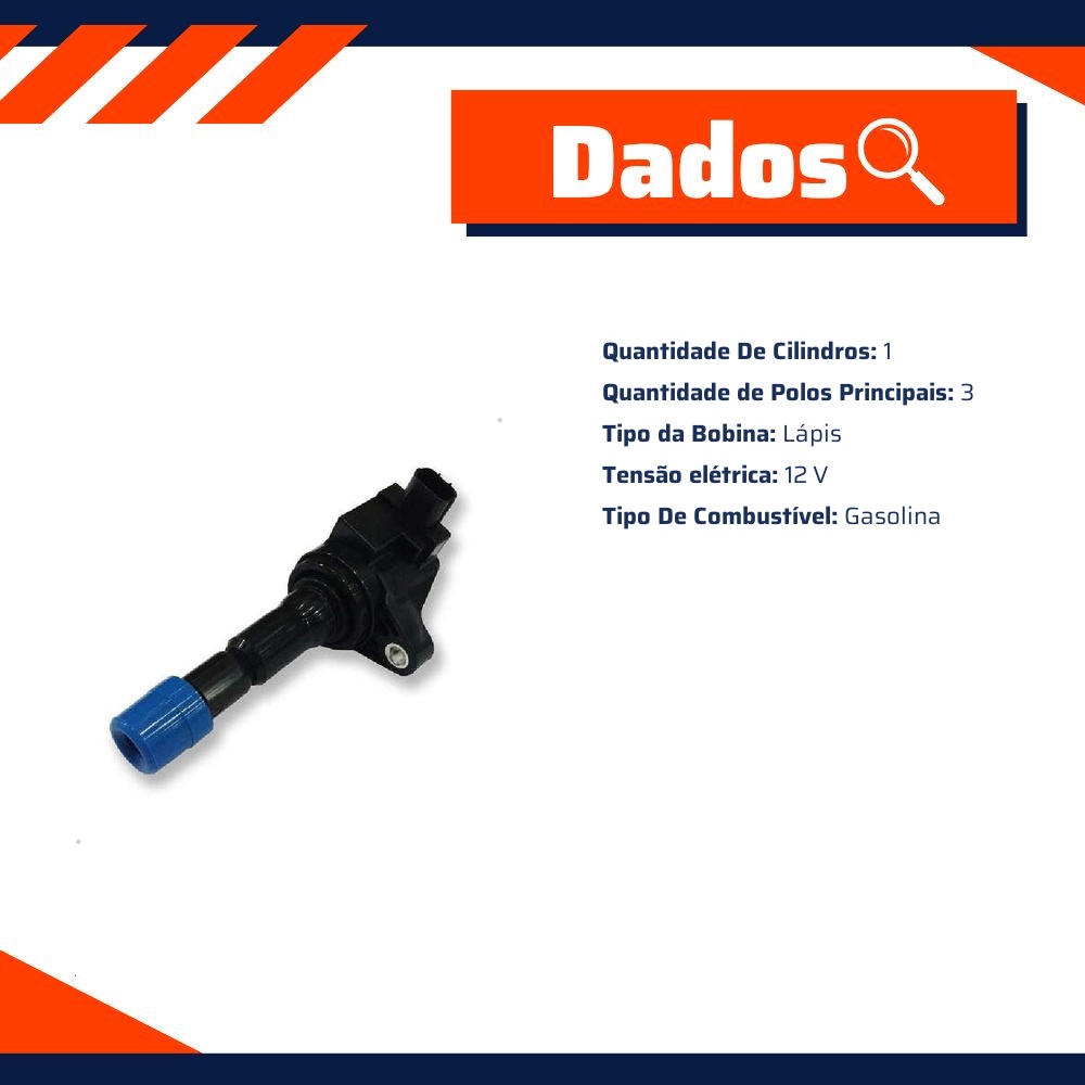 Bobina de Ignição para Honda FIT - Delphi - GN10249