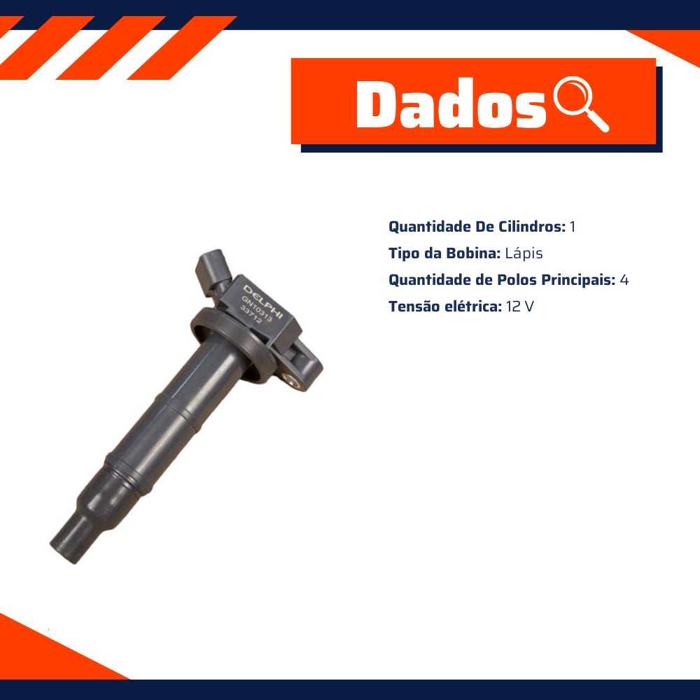 Bobina de Ignição para Toyota RAV4 - Delphi - GN10313