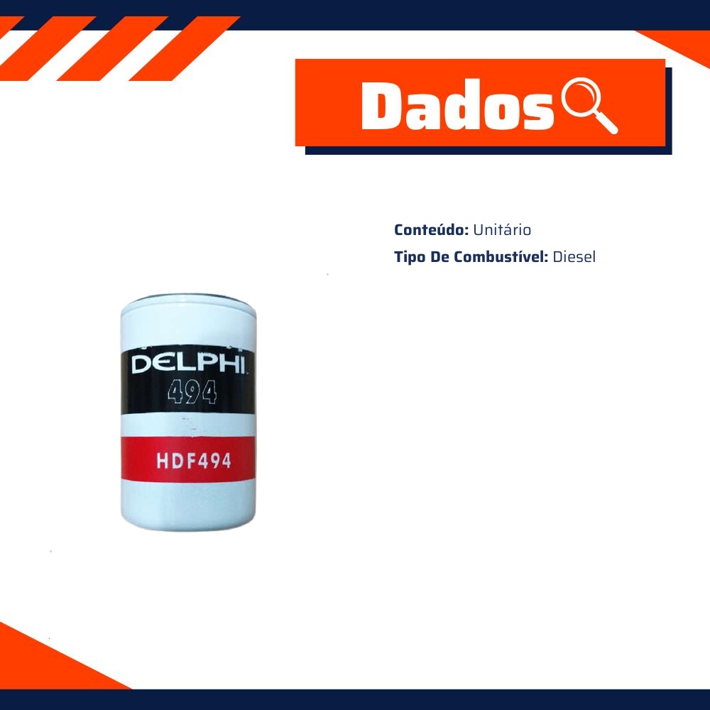 Filtro Blindado de Combustível - Delphi - HDF494