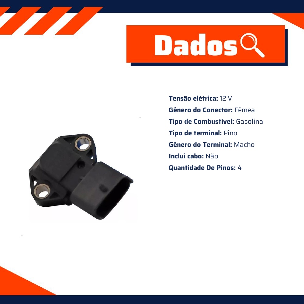 Sensor de Pressão MAP - Delphi - PS10100
