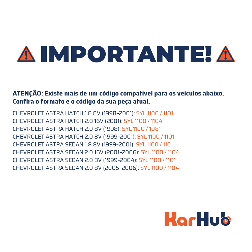 Jogo de Pastilhas de Freio Dianteira para Chevrolet Astra Hatch e Astra Sedan - Syl - 1100