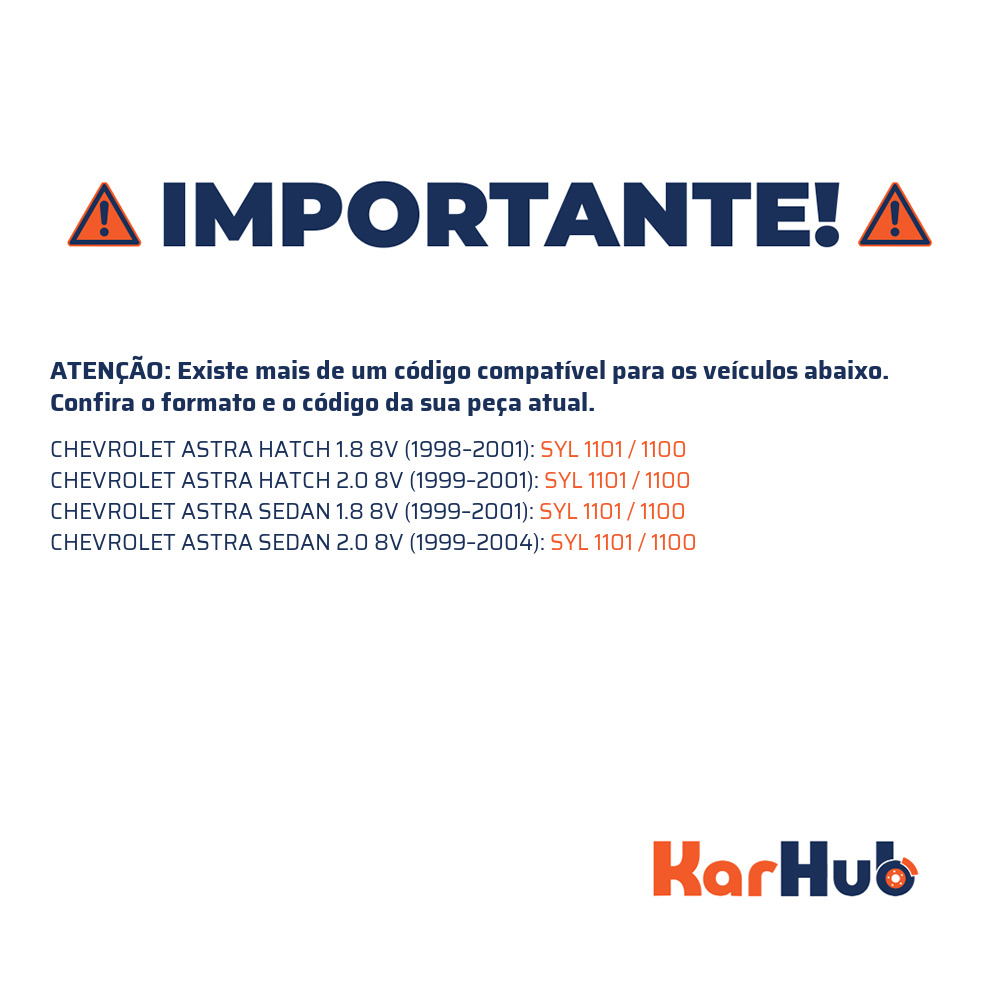 Jogo de Pastilhas de Freio Dianteira para Chevrolet Astra Hatch e Astra Sedan - Syl - 1101