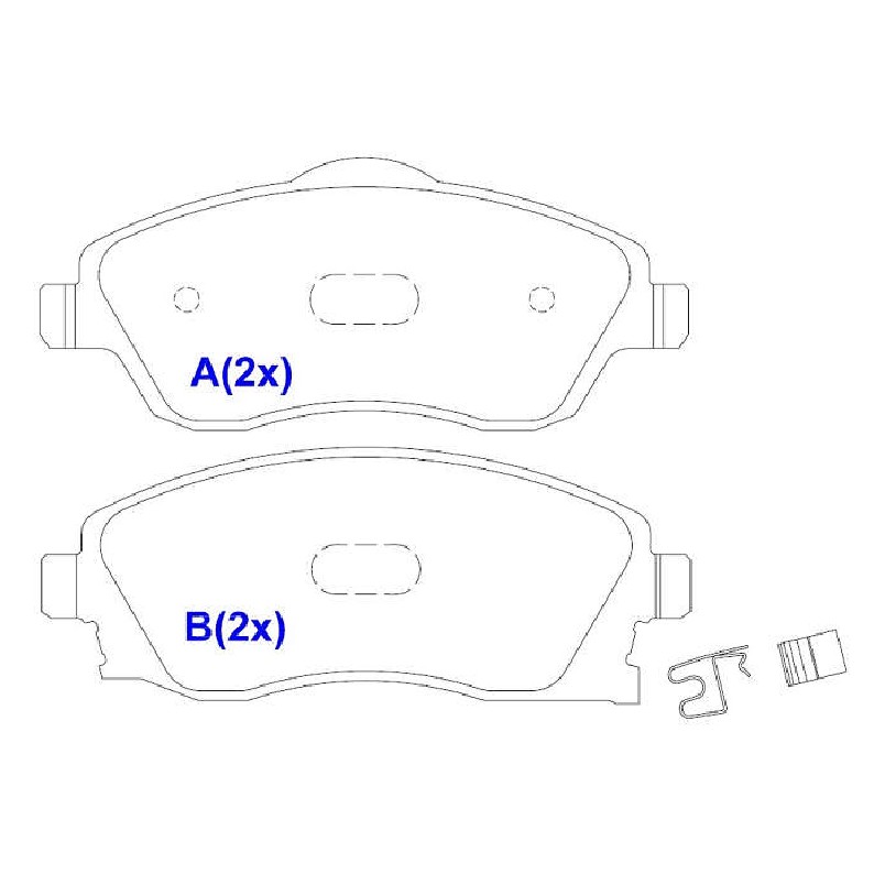 Jogo de Pastilhas de Freio Dianteira para Chevrolet Corsa e Montana - Syl - 1105
