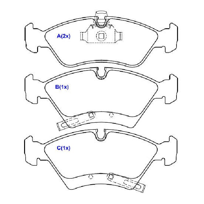 Jogo de Pastilhas de Freio Dianteira para Chevrolet Meriva e Zafira - Syl - 1109