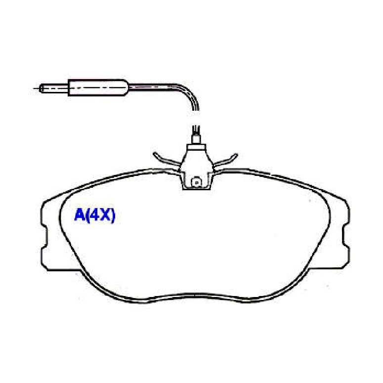 Jogo de Pastilhas de Freio Dianteira para Peugeot 406 e 806 - Syl - 1148