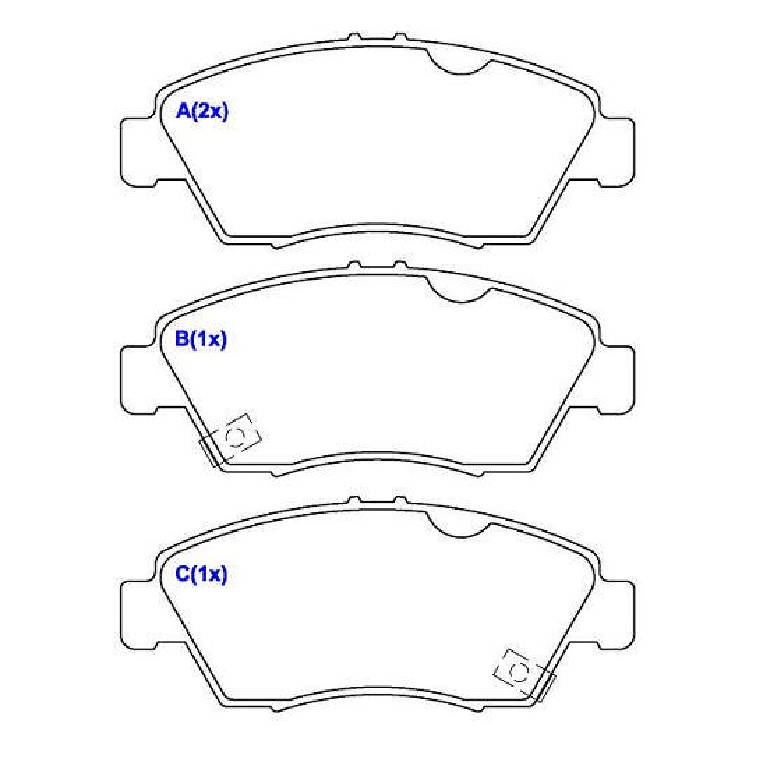 Jogo de Pastilhas de Freio Dianteira para Honda Civic - Syl - 1251