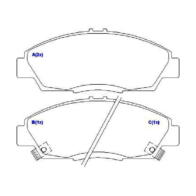Jogo de Pastilhas de Freio Dianteira para Honda Accord e Prelude - Syl - 1253