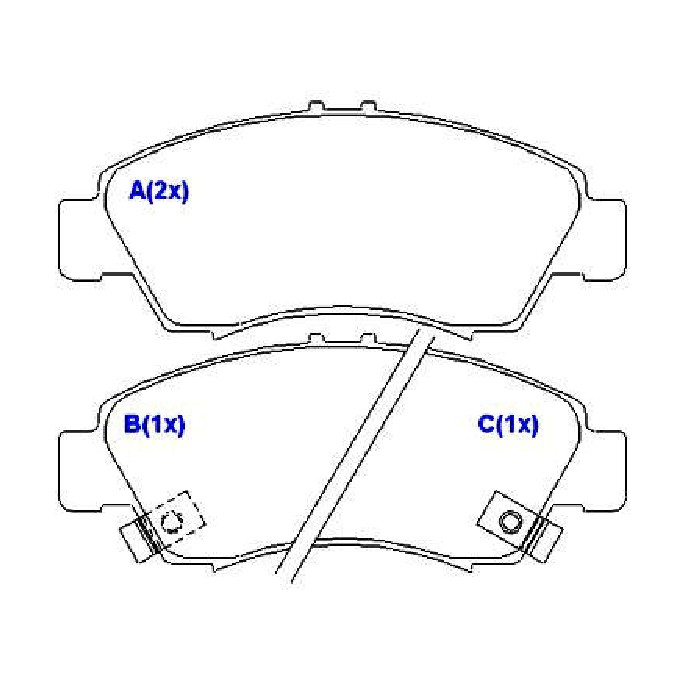 Jogo de Pastilhas de Freio Dianteira para Honda Civic e FIT - Syl - 1256