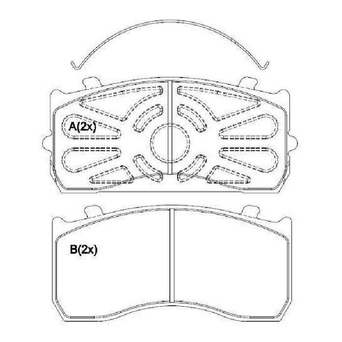 Jogo de Pastilhas de Freio Traseira para Mercedes-Benz Accelo 915 C - Syl - 1301