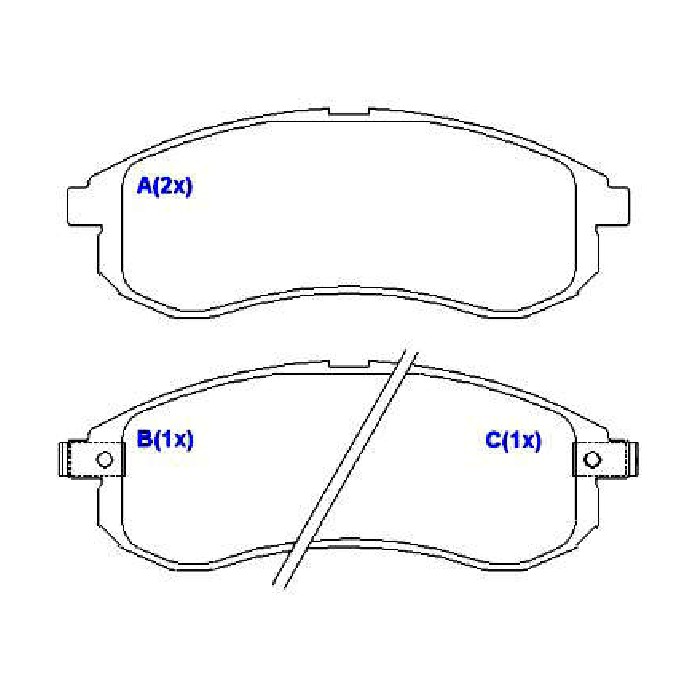 Jogo de Pastilhas de Freio Dianteira para Mitsubishi L200 - Syl - 1317