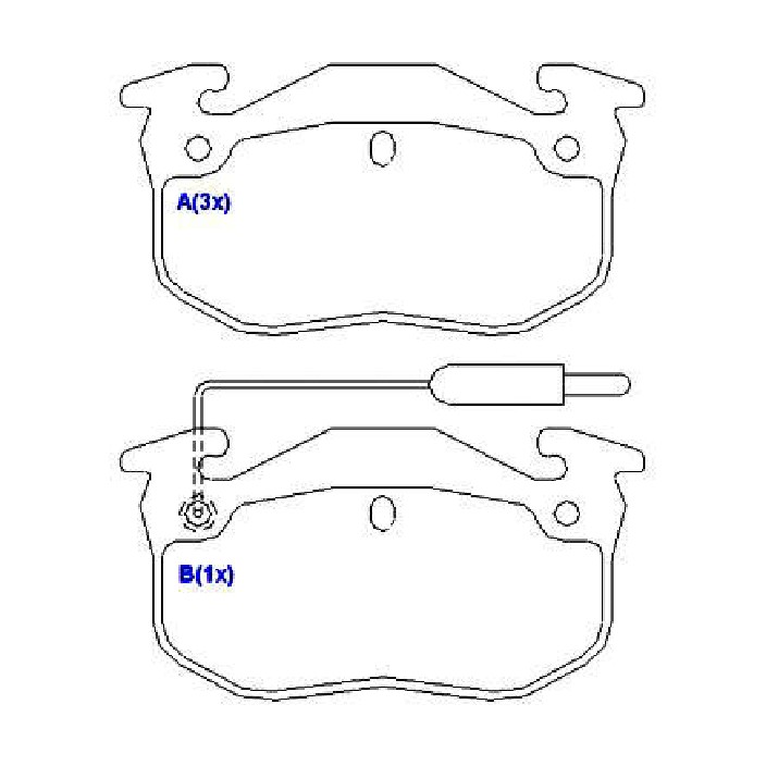 Jogo de Pastilhas de Freio Traseira para Peugeot 306 - Syl - 1335