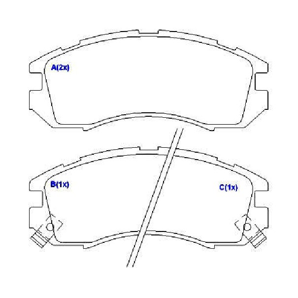 Jogo de Pastilhas de Freio Dianteira para Subaru Impreza e Legacy - Syl - 1368