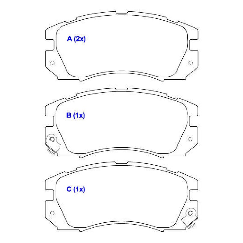 Jogo de Pastilhas de Freio Dianteira para Subaru Impreza e Legacy TW - Syl - 1369