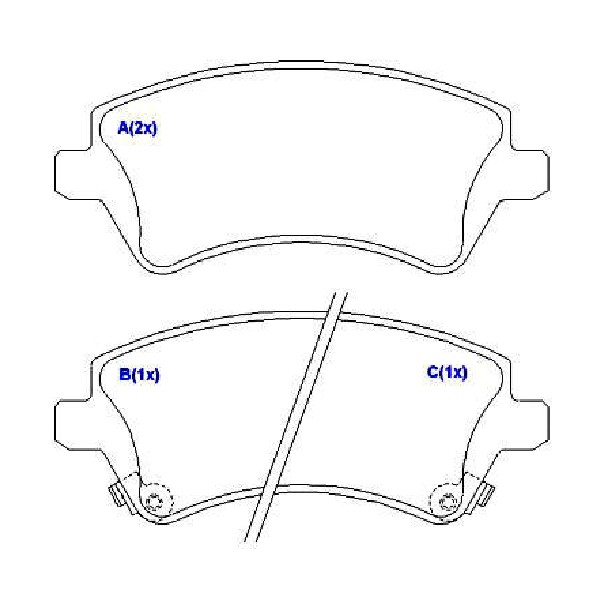 Jogo de Pastilhas de Freio Dianteira para Toyota Corolla e Fielder - Syl - 1386