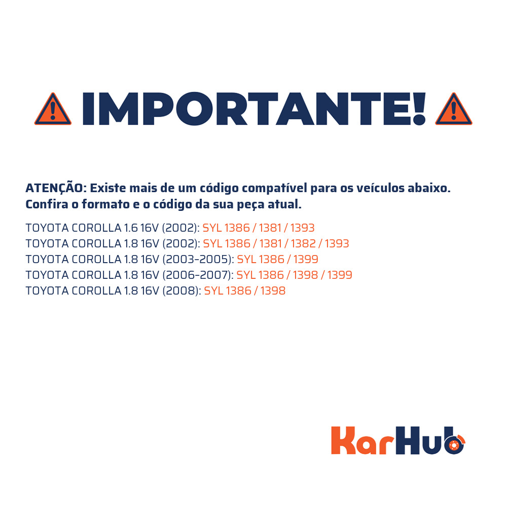 Jogo de Pastilhas de Freio Dianteira para Toyota Corolla e Fielder - Syl - 1386