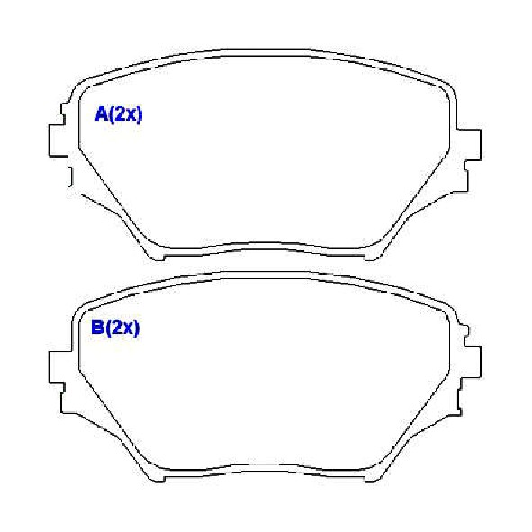Jogo de Pastilhas de Freio Dianteira para Toyota RAV4 - Syl - 1390